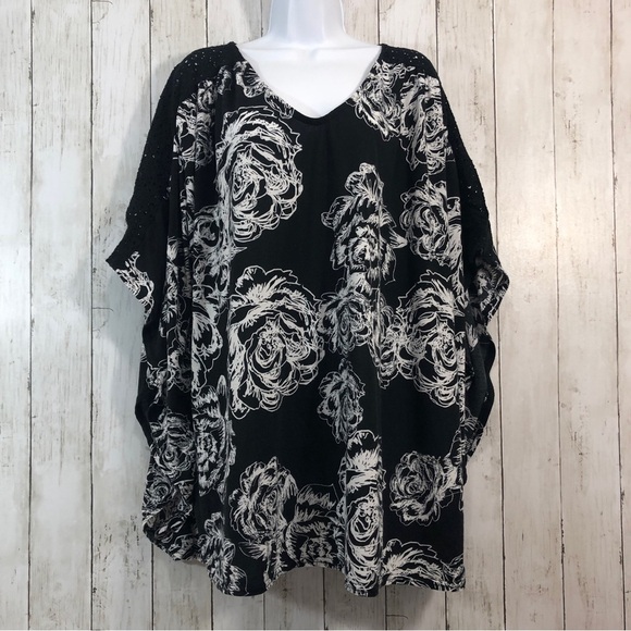 Avenue Batwing Floral Blouse 26/28 - Picture 1 of 9